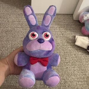 Purple and Red Plush Bunny with Bow
